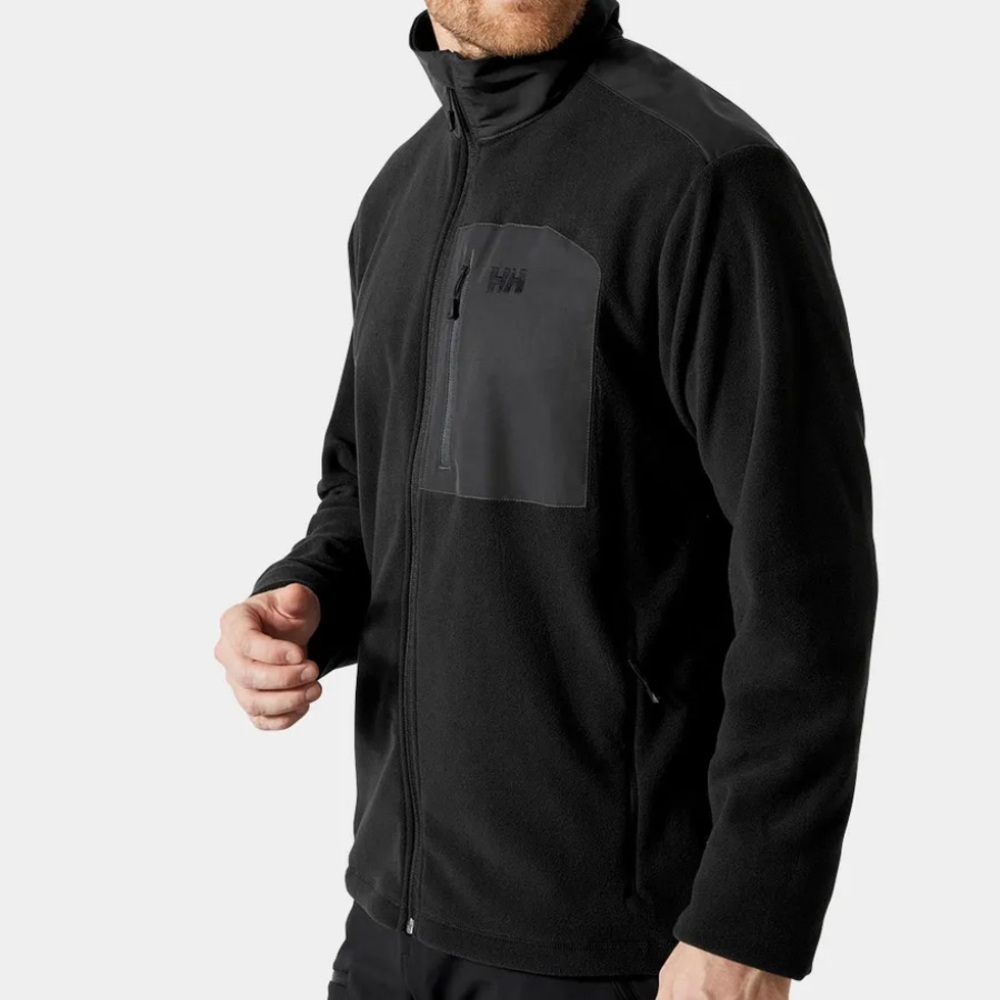 Helly Hansen Black Men's Lightweight Fleece Jacket with Chest Pocket